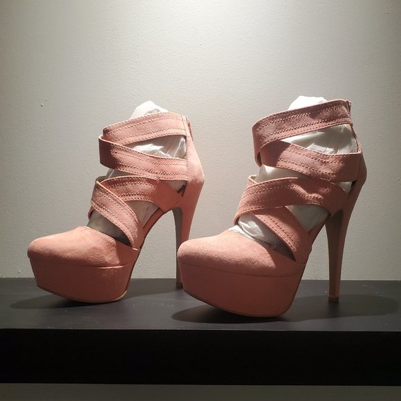 Penelope Heels in Salmon - Picture 1 of 2
